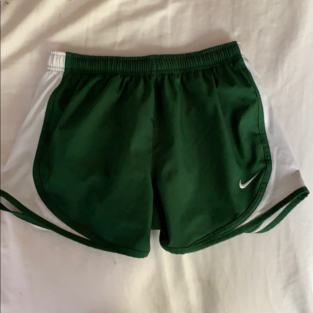 Green Nike shorts